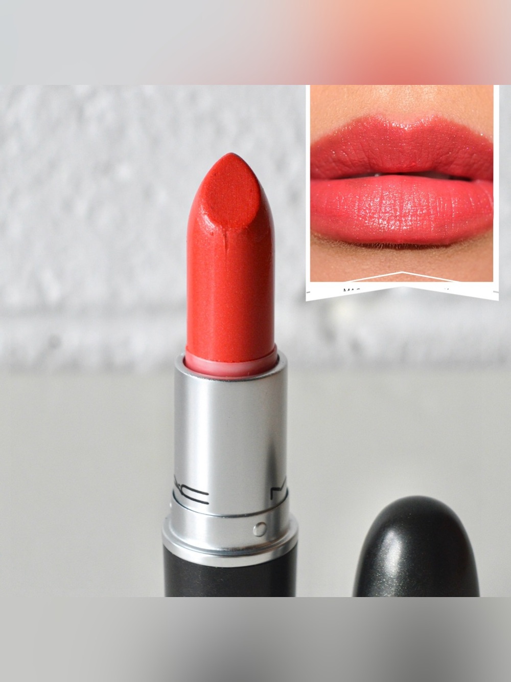 MAC Cosmetics Lipstick *PRETTY BOY* Rich Medium Coral Juice Summer Lips Like New